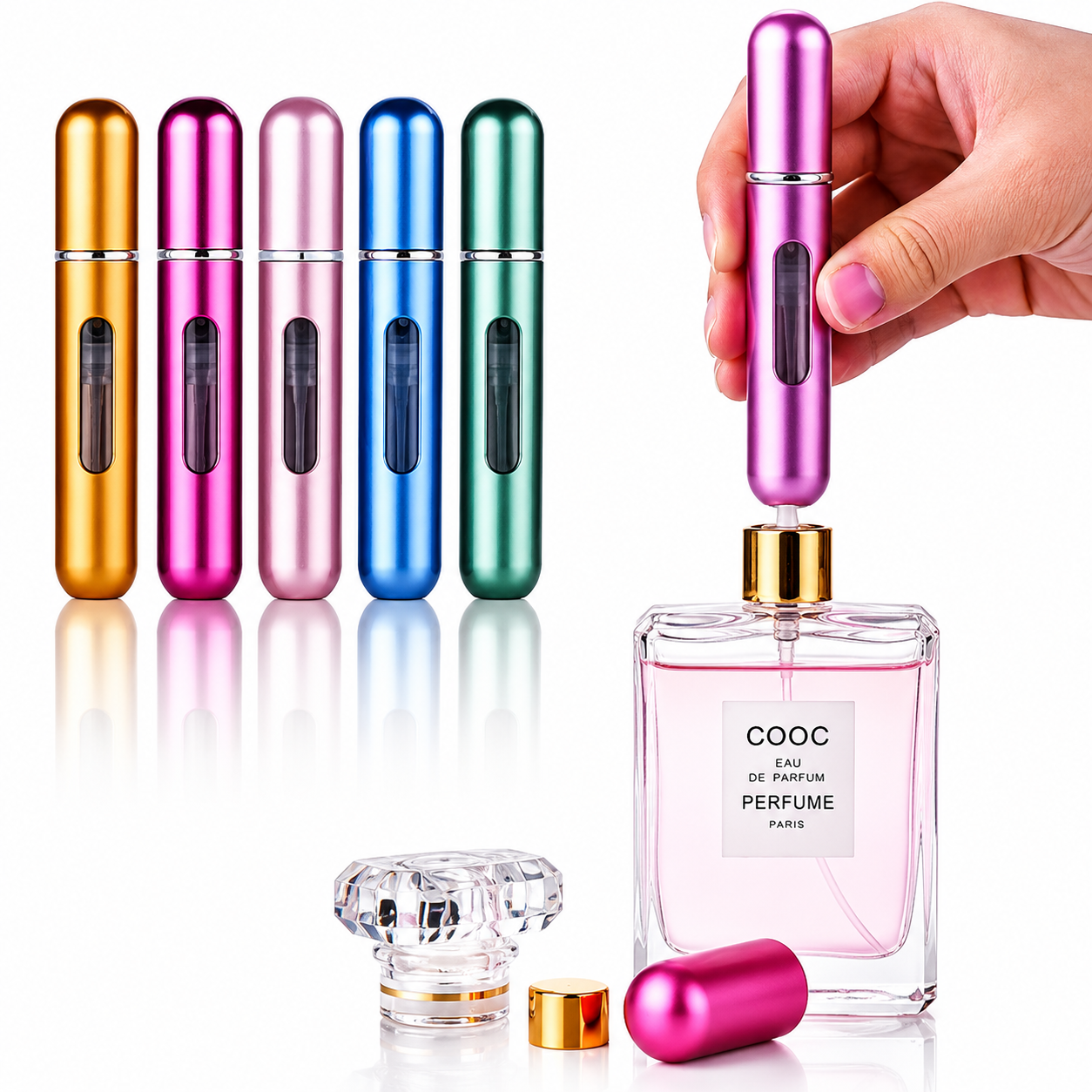 Premium Refillable Travel Perfume Atomizer Bottle – 5ml Portable Mini Spray Bottle