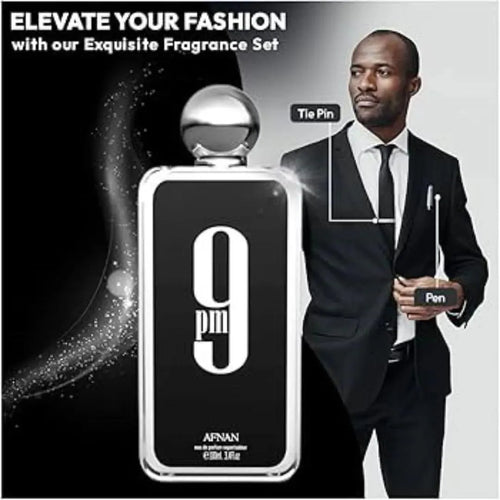 Afnan 9 PM Eau De Parfum 100ml | Long Lasting Luxury Men's Perfume